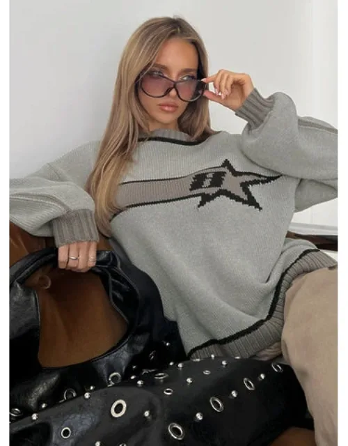 Star Track Graphic Sweater