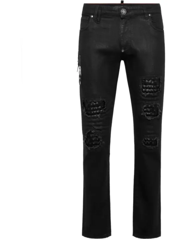 Rockstar Jeans With Cocco Embossed Inserts