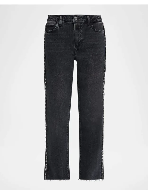 Embellished Ankle-length Jeans