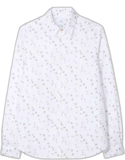 Tailored-fit 'dice' Print Shirt