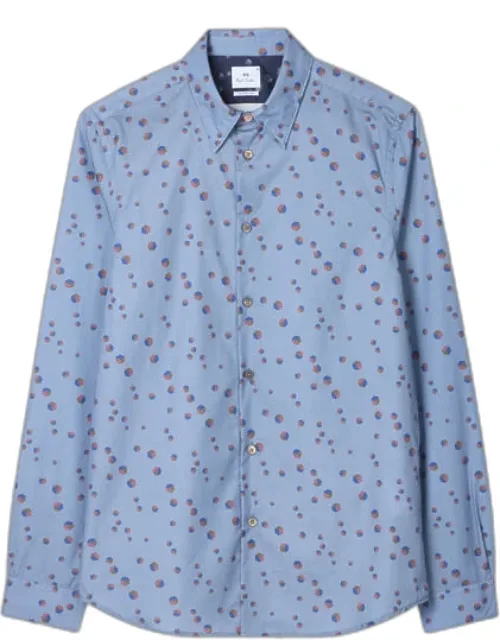 Tailored-fit 'dice' Print Shirt
