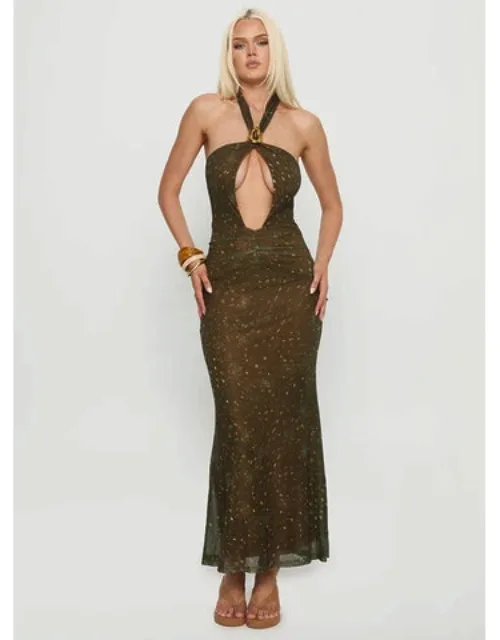 Carmelita Cut Out Halter Maxi Dress