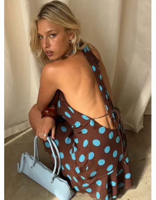 Halter Plunge Mini Dress