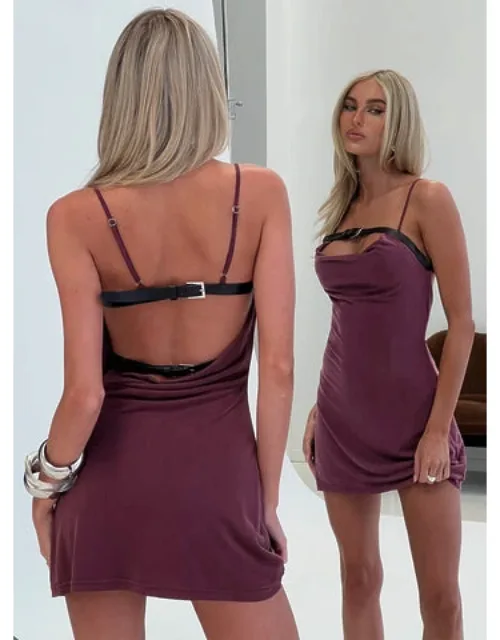Cowl Belted Mini Dress