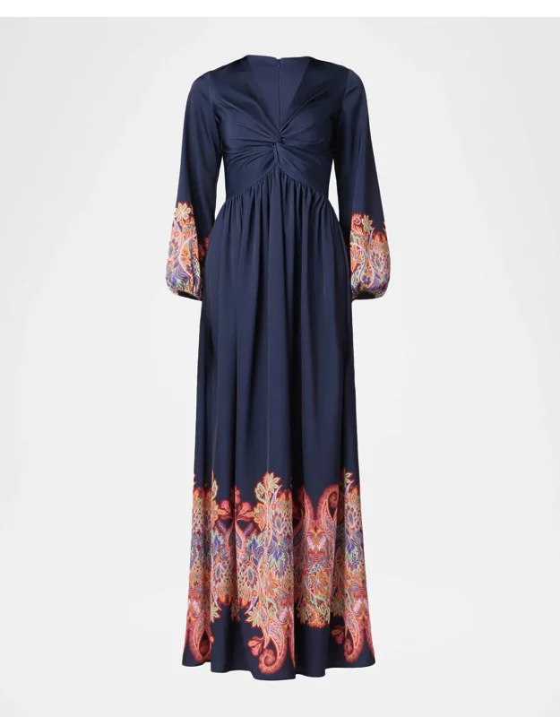 Calla Paisley-print Empire Maxi Dress