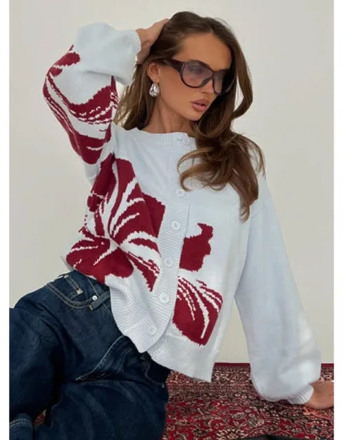 Floral Knit Cardigan
