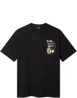 Lucky Cat Print T-shirt