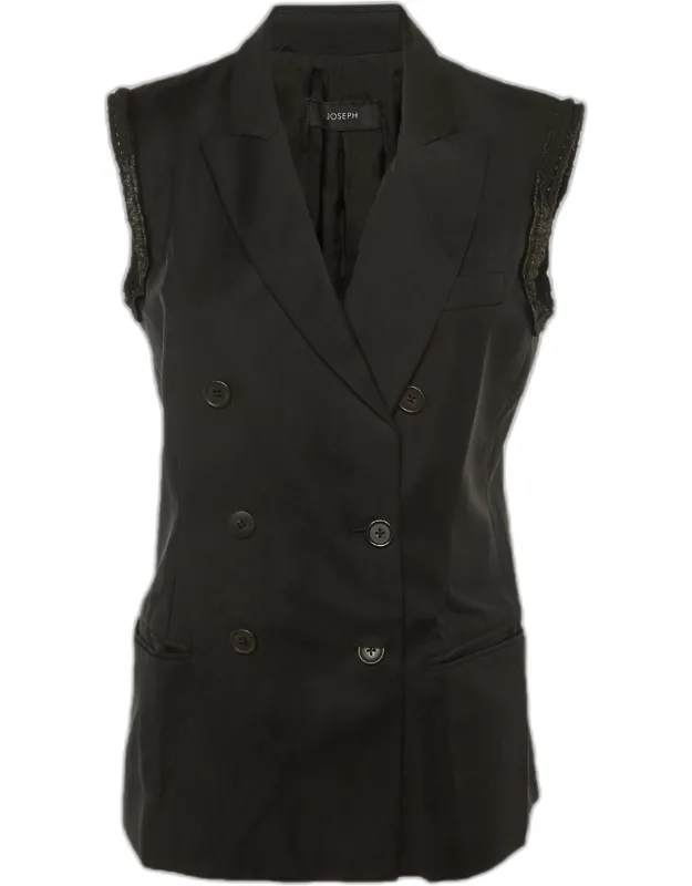 Wool Double Breasted Vest Blazer
