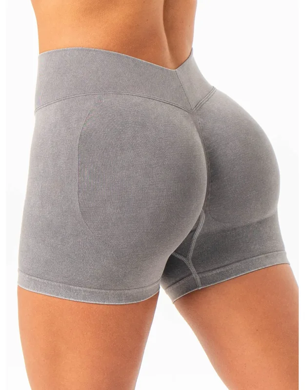 Stonewash Seamless V Back Shorts