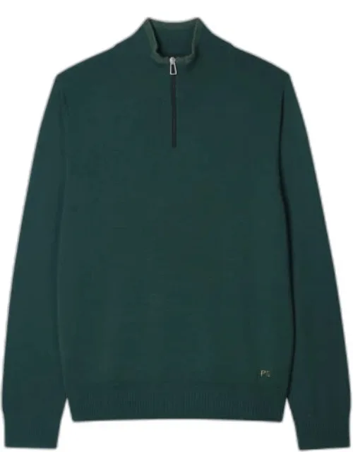 Merino Wool Half Zip Sweater