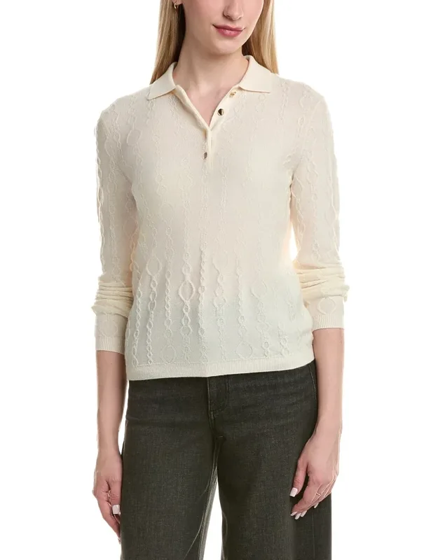 Modern Cable Wool & Cashmere-blend Polo Sweater