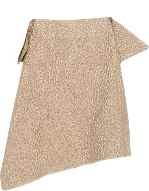 Collage Asymmetric Midi Skirt