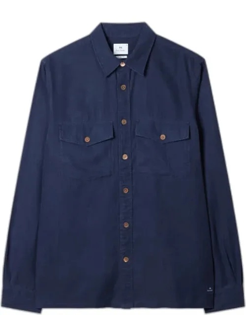 Lyocell-cotton Patch-pocket Shirt