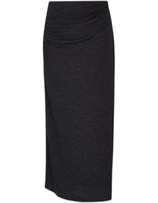 Draped Midi Skirt