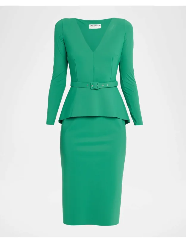 Siaka V-neck Belted Midi Dress