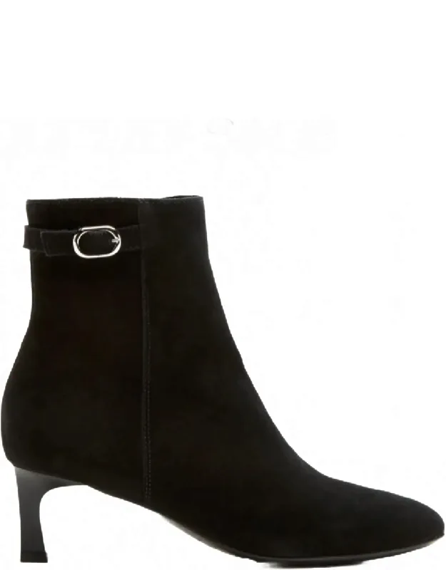 Arizona Suede Buckle Ankle Booties