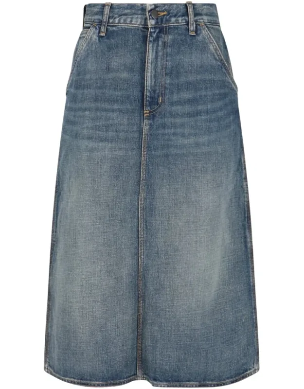 Single Knee Midi Skirt