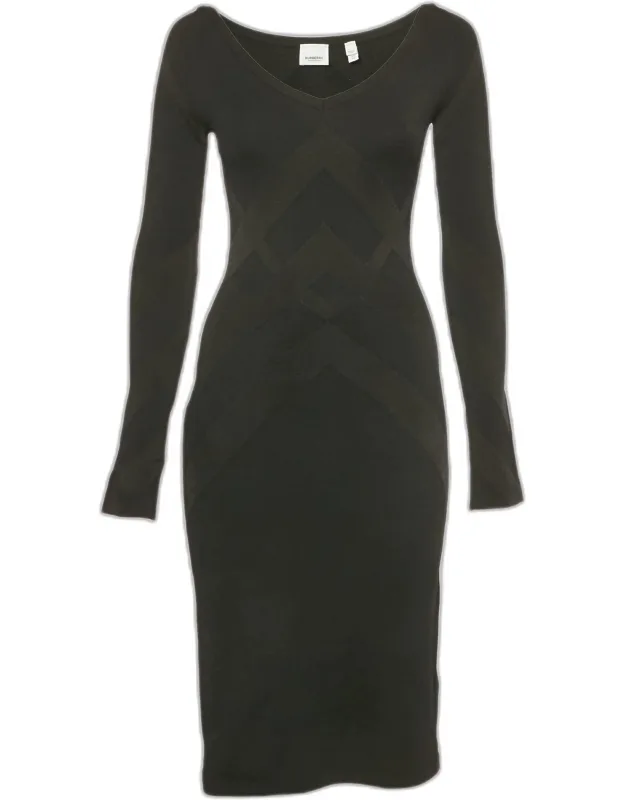 Stretch Knit Flared Mini Dress