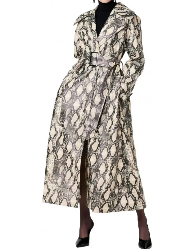 Vegan Leather Trench Coat
