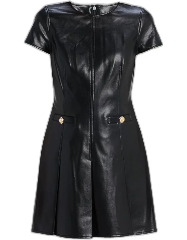 Vegan Leather Mini Dress