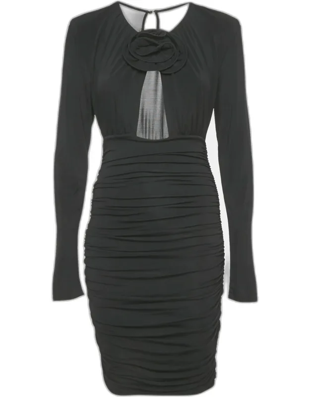 Cut-out Jersey Ruche Mini Dress