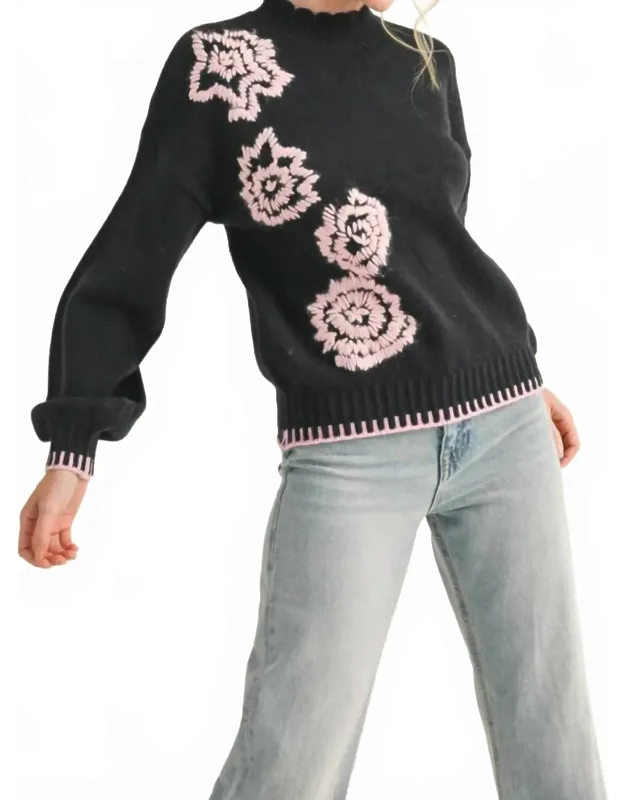 Flower Detail Sweater