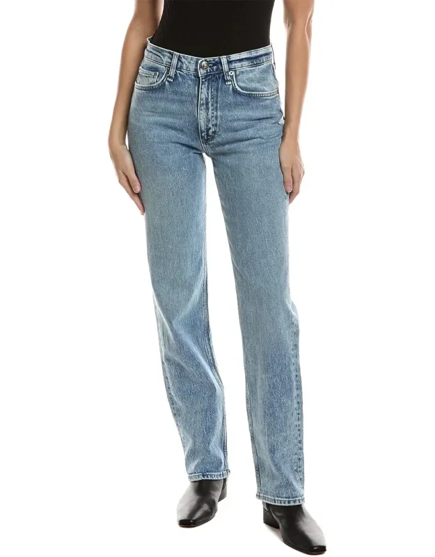 Harlow Mid-rise Full-length Delancey Straight Jeans