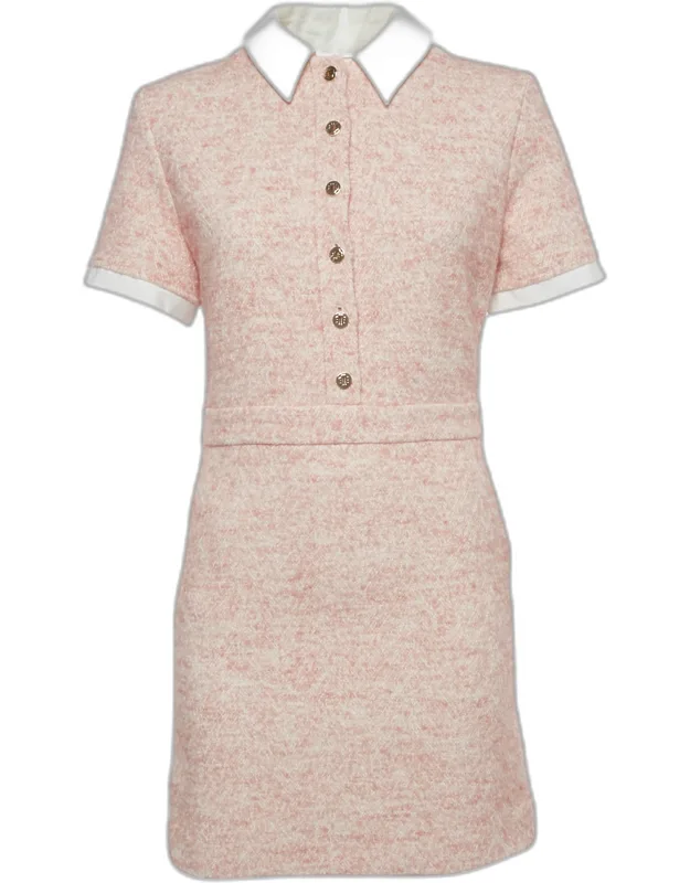 Collared Tweed Mini Dress
