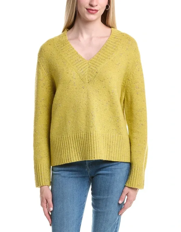 Boxy V Wool & Cashmere-blend Sweater