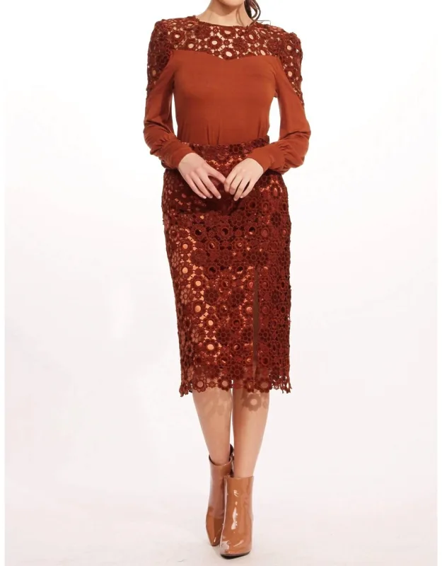 Midi Skirt In Lace