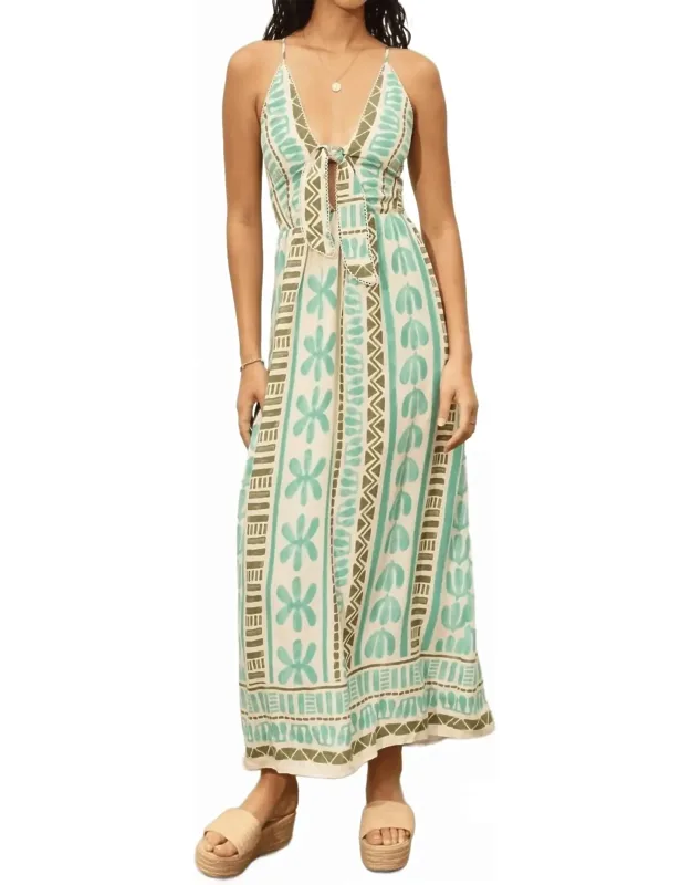 Front Knot Maxi Dress