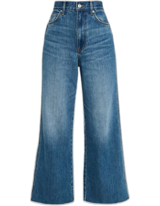 High-rise Wide-leg Crop Jeans