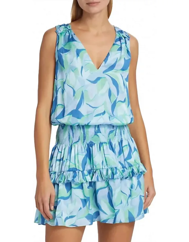 Kiara Printed Vneck Dress