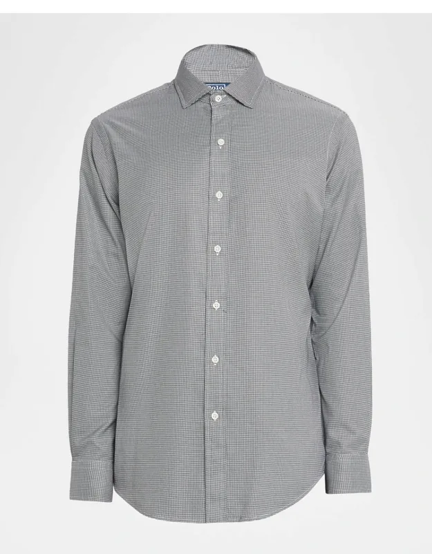 Classic Fit Micro-houndstooth Twill Button-down Shirt