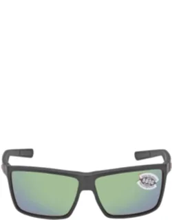 Rinconcito Green Mirror Polarized Rectangular Sunglasses