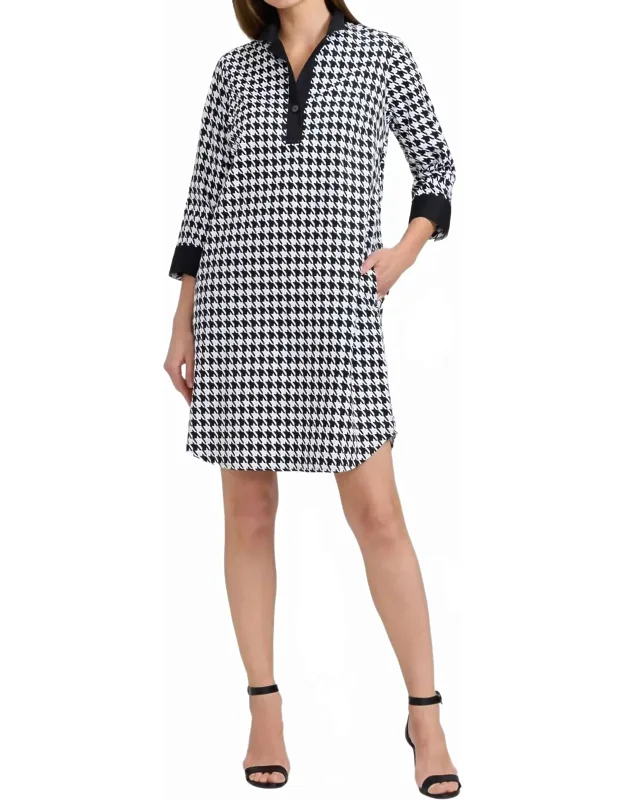 Sloane Classic Houndstooth Dress