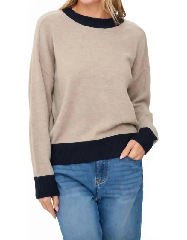 Colorblock Trim Sweater