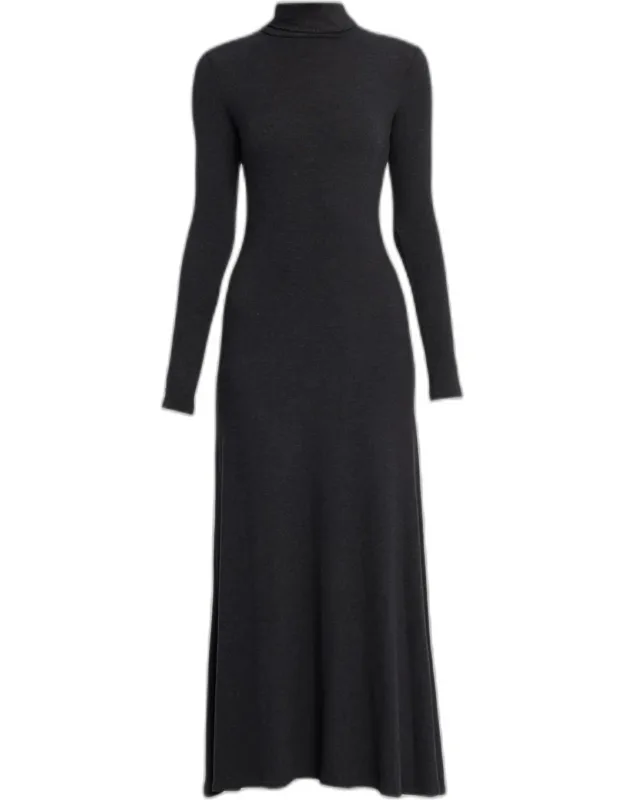 Knit Turtleneck Maxi Dress