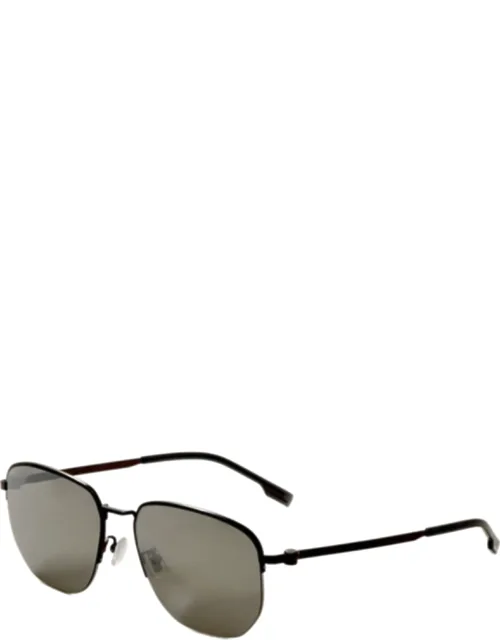 Matte Dark Ruthenium 57mm Sunglasses