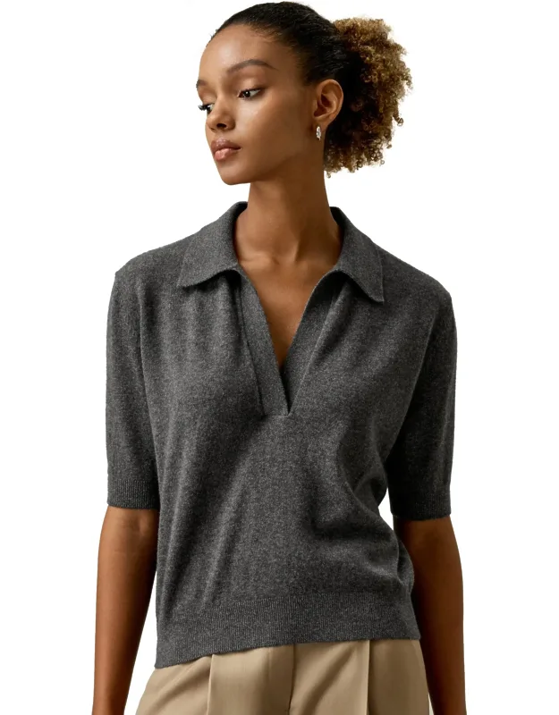 Cashmere Polo Sweater