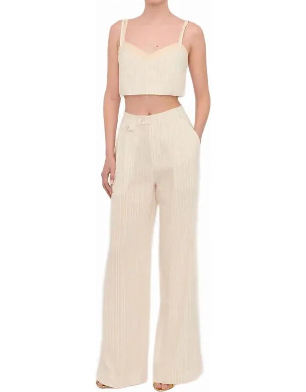 Palmer High Waist Stripe Trousers