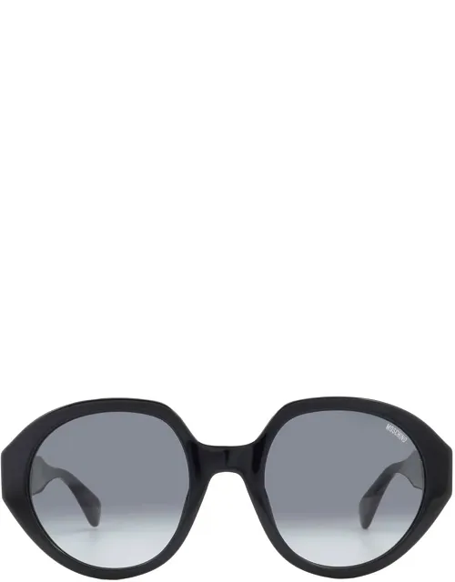 Grey Gradient Round Sunglasses