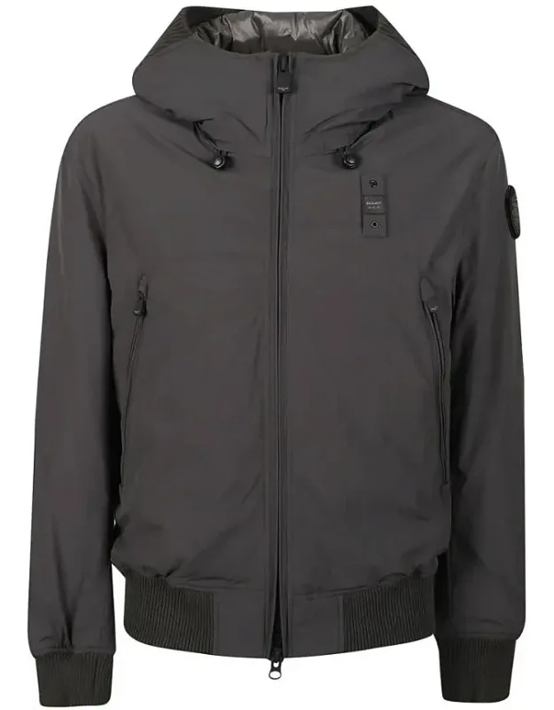 Coat Technical Fabric Jacket, Ribbed Elastic Cuffs