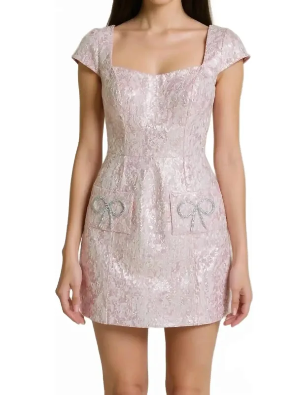 Fitted Brocade Cocktail Dress