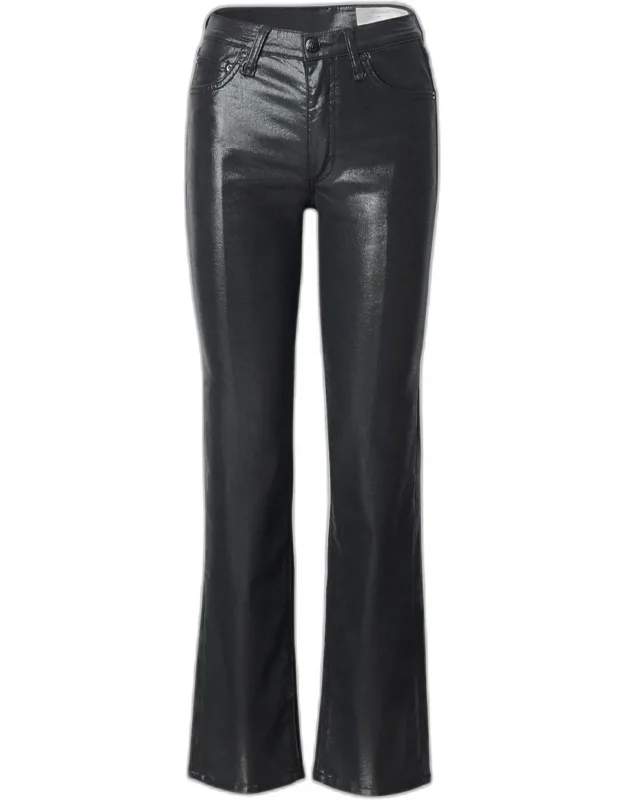 Flexi Harlow Mid-rise Coated Jeans