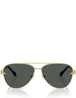 Versace Eyewear Sunglasses Aviator Gold Metal Italy