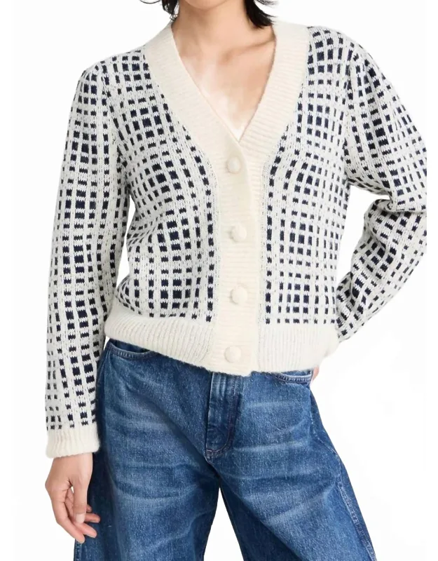 Inez Cardigan In Prep School Print