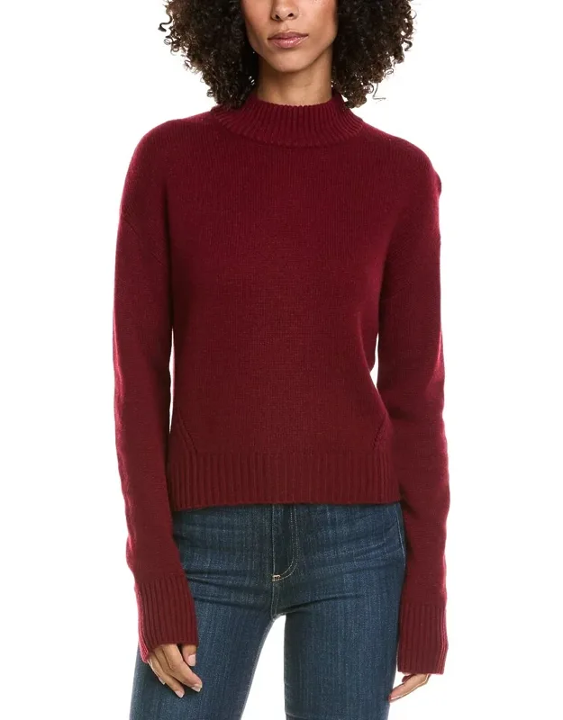 Crop Mock Wool & Cashmere-blend Sweater