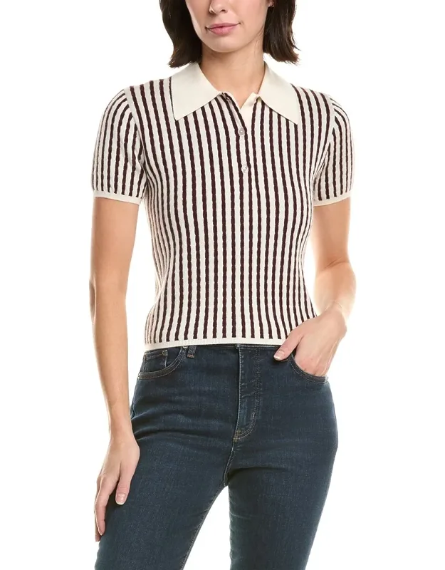 The Cable Polo Cashmere & Silk-blend Sweater
