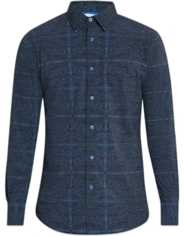 Irving Windowpane Kaleidoscope Button-down Shirt